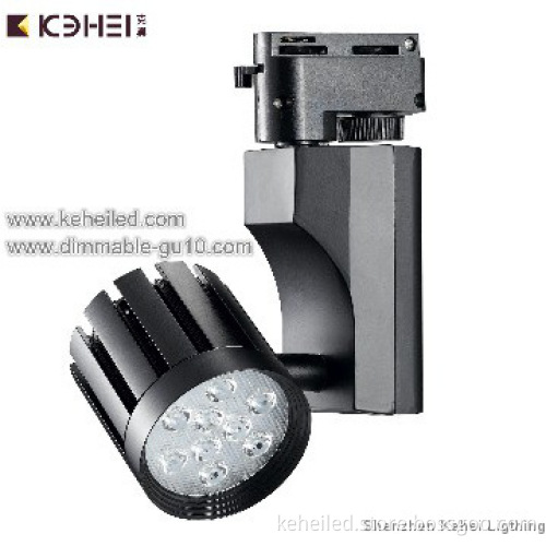 Double angle adjustable black 18W 85lm/W dimmable led track lighting